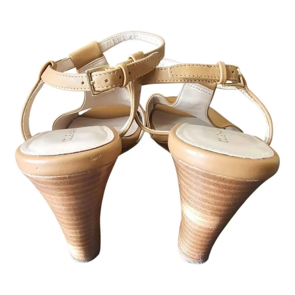 COLE HAAN Maddie Wedge Sandal in Pecan Tan W14236 - Size‎ 7 1/2